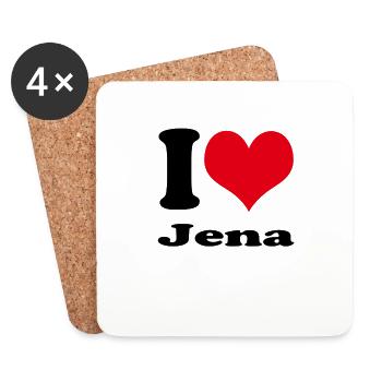 I love Jena - Untersetzer (4er-Set) - Weiß - Vorne