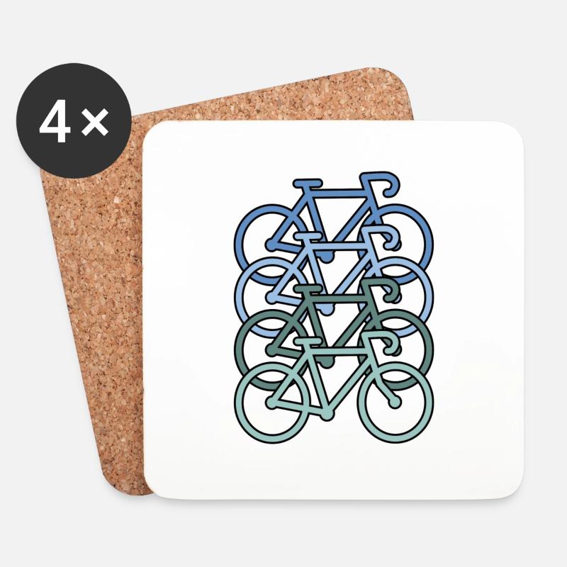 Biking - Untersetzer (4er-Set) - Weiß