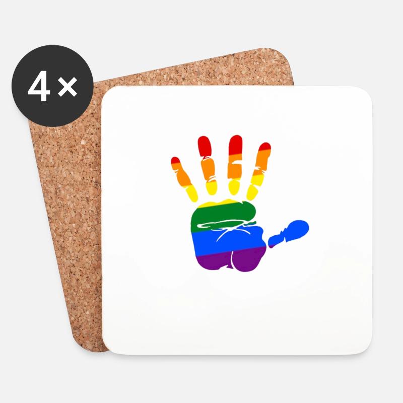 Coole schwule Identität - Untersetzer (4er-Set) - Weiß