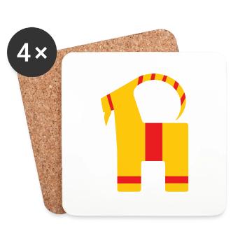 Julbock - Dessous de verre (lot de 4) - blanc - Devant