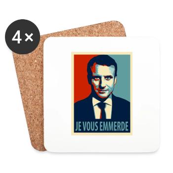 je vous emmerde - Dessous de verre (lot de 4) - blanc - Devant