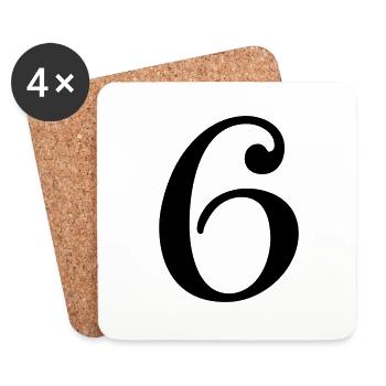6 - Dessous de verre (lot de 4) - blanc - Devant