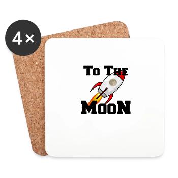 TO THE MOON - Untersetzer (4er-Set) - Weiß - Vorne