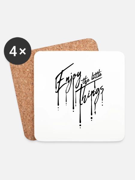 Graffiti Wisdom Saying - Coasters (set of 4) - white