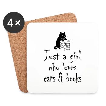 Cat Katze - Coasters (set of 4) - white - Front