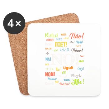 Non - Dessous de verre (lot de 4) - blanc - Devant