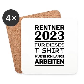 Rentner 2023 - Untersetzer (4er-Set) - Weiß - Vorne