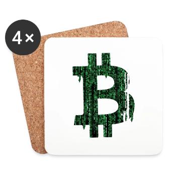 Bitcoin Matrix - Coasters (set of 4) - white - Front
