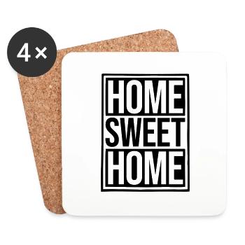 Home Sweet Home - Dessous de verre (lot de 4) - blanc - Devant