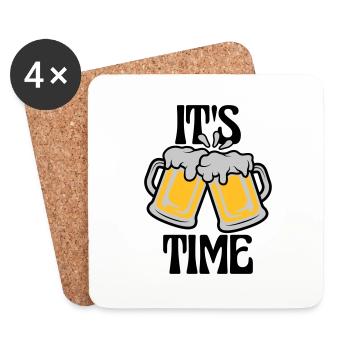 It s Bier - Untersetzer (4er-Set) - Weiß - Vorne