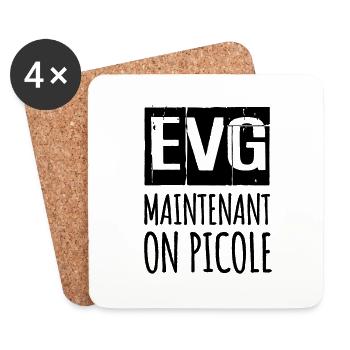 EVG picole alcool humour - Dessous de verre (lot de 4) - blanc - Devant