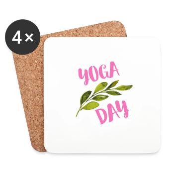 Yoga Day - Coasters (set of 4) - white - Front