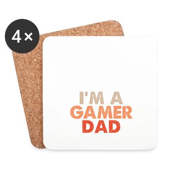 i m a gamer dad - Coasters (set of 4) - white - Front