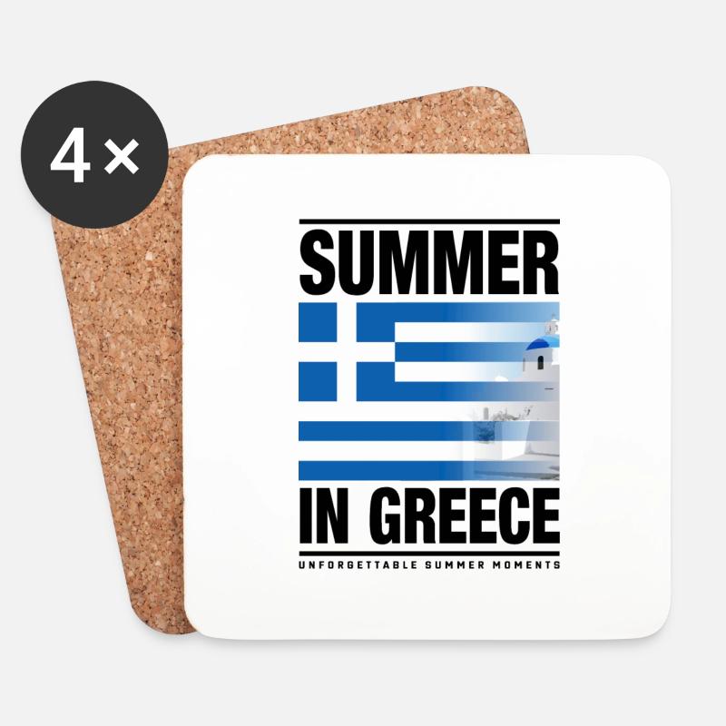 Summer in Greece 2 - Untersetzer (4er-Set) - Weiß