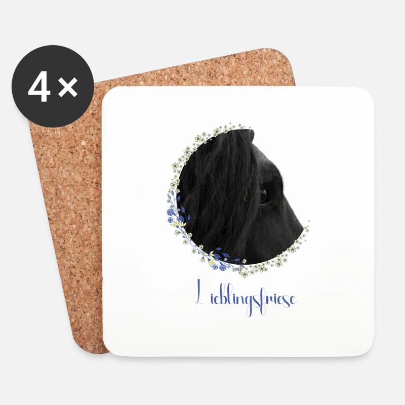 Lieblingsfriese - Untersetzer (4er-Set) - Weiß