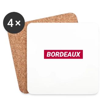Bordeaux, Frankreich - Untersetzer (4er-Set) - Weiß - Vorne