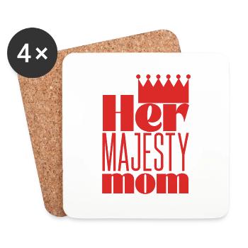 Her Majesty mom - Untersetzer (4er-Set) - Weiß - Vorne
