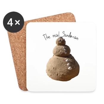 The real Sandman, Geschenk für Freunde - Untersetzer (4er-Set) - Weiß - Vorne