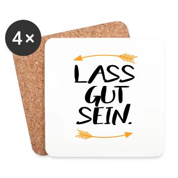 Lass gut sein - Untersetzer (4er-Set) - Weiß - Vorne