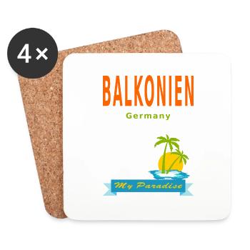 Balkonien - My Paradise - Dessous de verre (lot de 4) - blanc - Devant
