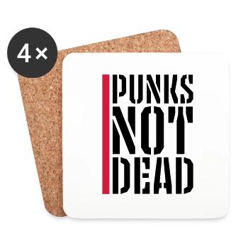 punks not dead Zitat - Untersetzer (4er-Set) - Weiß - Vorne