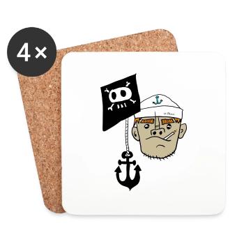 Matros St pauli - Untersetzer (4er-Set) - Weiß - Vorne