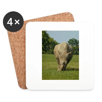 Rhino - Coasters (set of 4) - white - Front