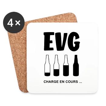EVG Futur marié alcool charge en cours - Dessous de verre (lot de 4) - blanc - Devant
