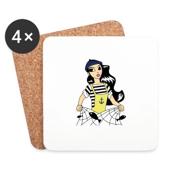marin la mère - Dessous de verre (lot de 4) - blanc - Devant