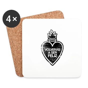volverás a ser feliz - Coasters (set of 4) - white - Front