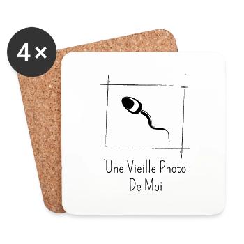 Une Vieille Photo De Moi - Dessous de verre (lot de 4) - blanc - Devant