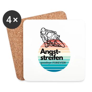 Fear stripes - Coasters (set of 4) - white - Front
