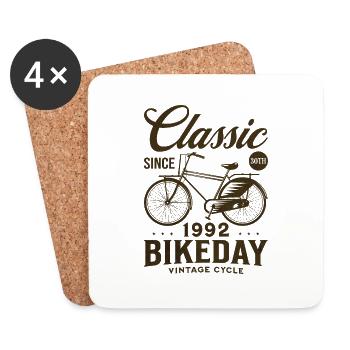 Cycliste 1992 Vélo 30 Ans Anniversaire - Dessous de verre (lot de 4) - blanc - Devant