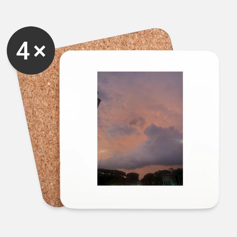 Sonnenuntergang - Untersetzer (4er-Set) - Weiß