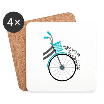 Lustiger Spruch Fahrrad Selten RADLOS - Untersetzer (4er-Set) - Weiß - Vorne