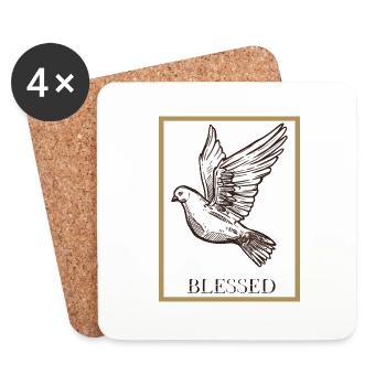 blessed - Coasters (set of 4) - white - Front