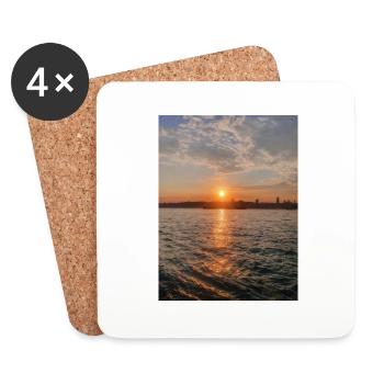 Sonnenuntergang - Untersetzer (4er-Set) - Weiß - Vorne