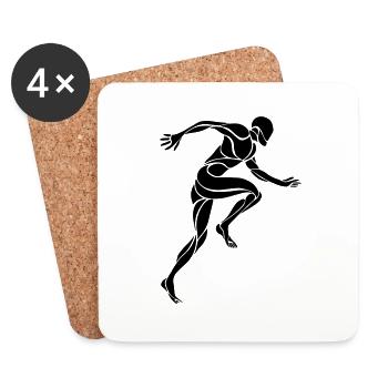Tribal Runner Läufer Geschenkidee - Untersetzer (4er-Set) - Weiß - Vorne