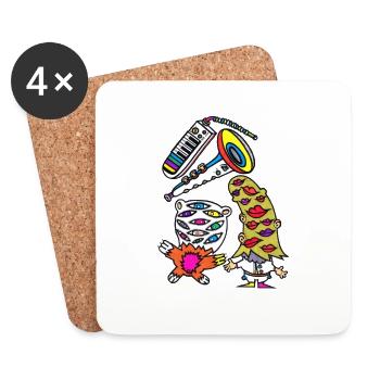 Musical - Untersetzer (4er-Set) - Weiß - Vorne
