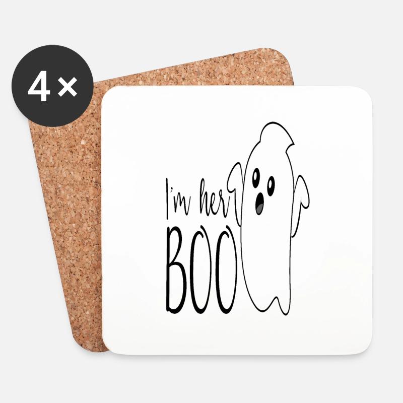 Halloween - Untersetzer (4er-Set) - Weiß