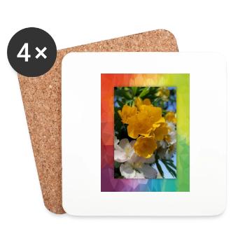 floral - Coasters (set of 4) - white - Front