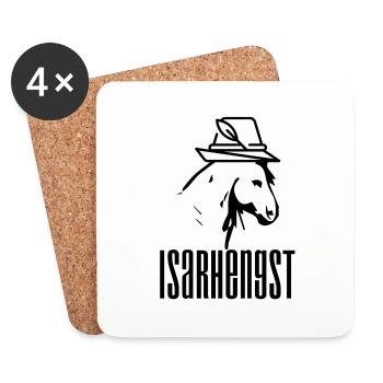 Isarhengst - Untersetzer (4er-Set) - Weiß - Vorne