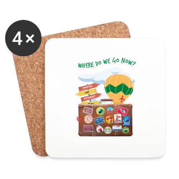 Travel Time - Coasters (set of 4) - white - Front