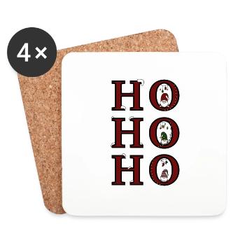 Elfes de Noël - Dessous de verre (lot de 4) - blanc - Devant