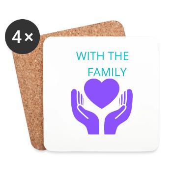 with the family ,family reunion - Coasters (set of 4) - white - Front
