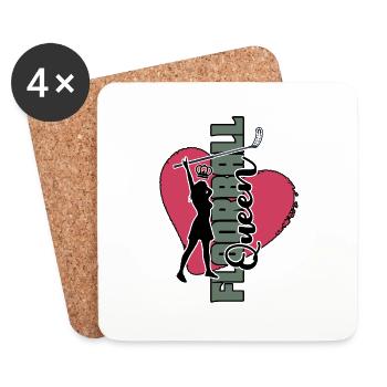 Floorball Floorball Queen Floorball Queen - Coasters (set of 4) - white - Front