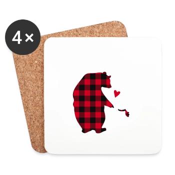 Gramps Bear - Coasters (set of 4) - white - Front