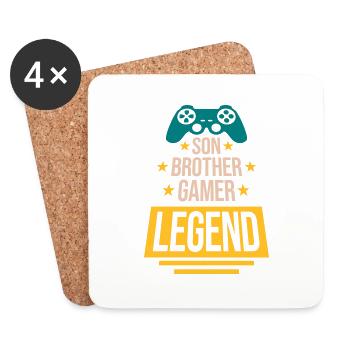 son brother gamer legend - Untersetzer (4er-Set) - Weiß - Vorne