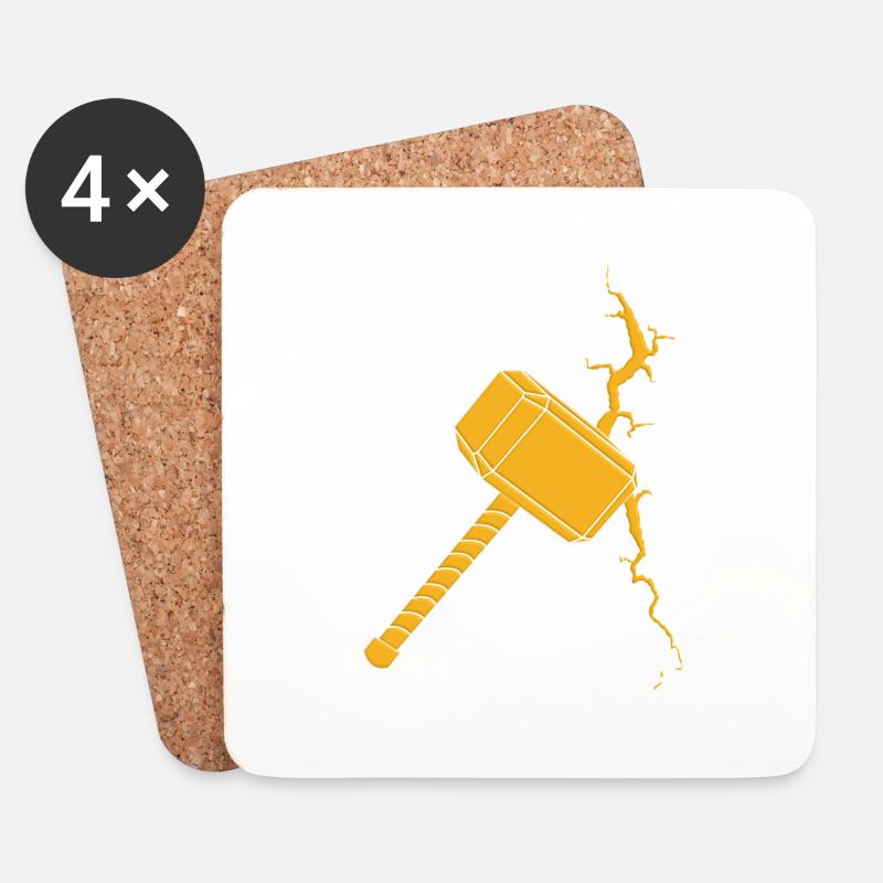 Thor hammer - Coasters (set of 4) - white