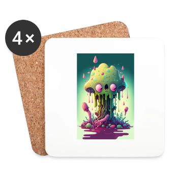 Zombie Gelée - Dessous de verre (lot de 4) - blanc - Devant